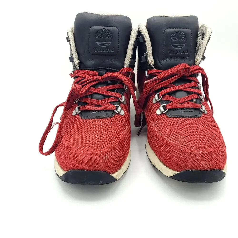 Timberland Westford Mid Embossed Hi Top red black white men's size 11.5
